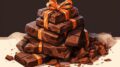 Schokolade Geschenkkorb, Illustration von einem schokoladigen Geschenk