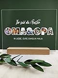 Oma & Opa Geschenk Acryltafel Foto Geschenk - Personalisierte Geschenke, Familien Geschenk, persönliches Geschenk, Fotoalbum aus Glas, Fotogeschenke, Eigenes Foto, die schönsten Oma & Opa Geschenke