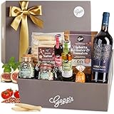 Gepp’s Feinkost Italienreise I Geschenkset mit italienischen Delikatessen I Edle Geschenkbox mit Rotwein (750 ml), Trüffel-Olivenöl und vielem mehr I Geschenk für Männer & Frauen