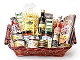 Geschenkkorb / Präsentkorb Delikatessen Galaktisch mit Nudeln, Saucen, Öl, Essigcreme, Senf, Sirup, Schokolade | gut als: Geschenkkorb für Kunden, Geschenkkorb zum Jubiläum oder Geschenkkorb Luxus