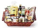 Geschenkkorb / Präsentkorb Delikatessen Galaktisch mit Nudeln, Saucen, Öl, Essigcreme, Senf, Sirup, Schokolade | gut als: Geschenkkorb für Kunden, Geschenkkorb zum Jubiläum oder Geschenkkorb Luxus